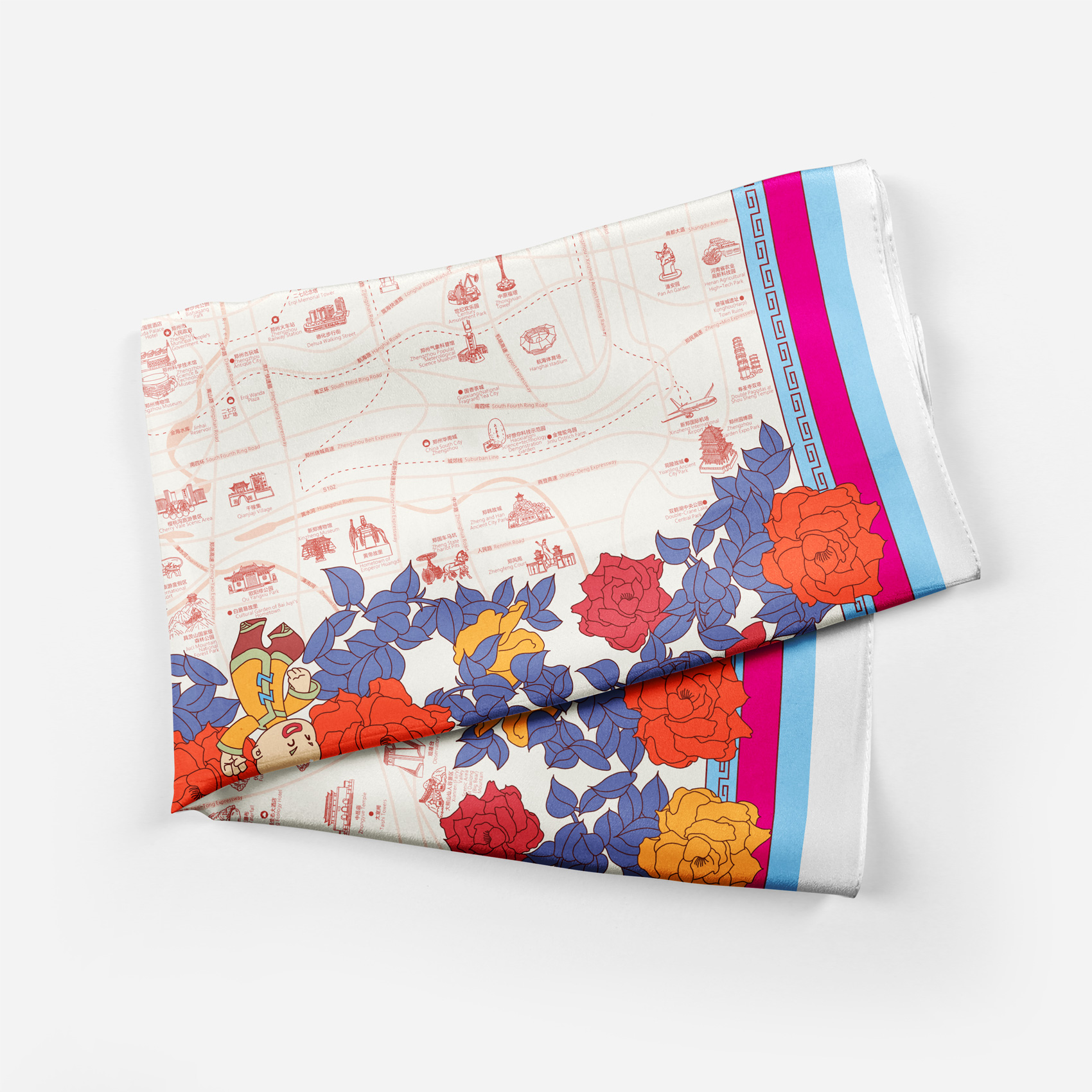 國際旅游城市市長論壇-錦繡鄭州絲巾設計