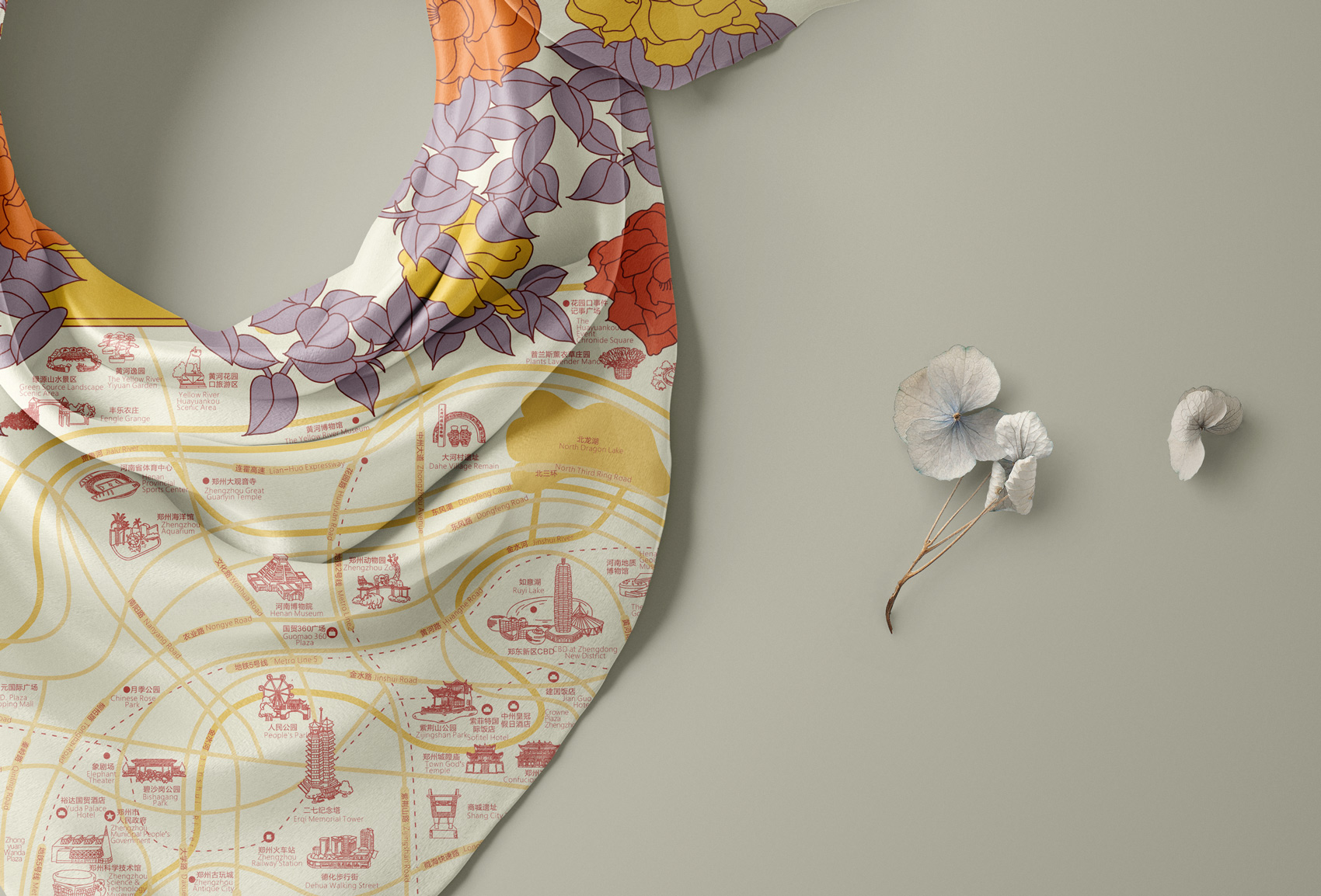 國際旅游城市市長論壇-錦繡鄭州絲巾設計