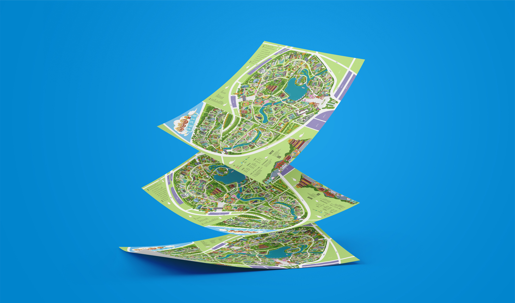 鄭州園博園手繪游覽圖