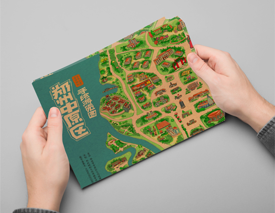 鄭州中原區(qū)手繪游覽圖