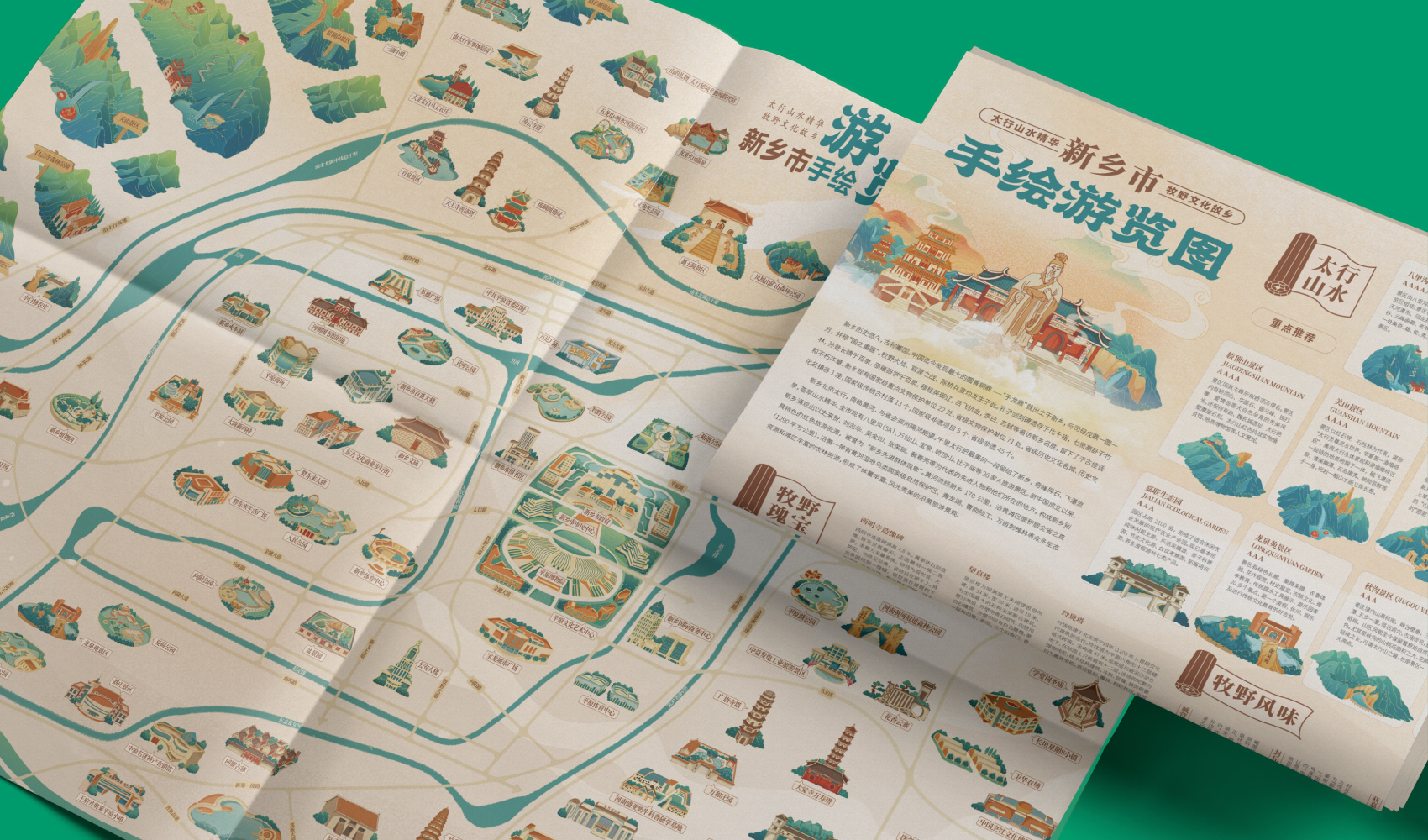 新鄉(xiāng)市手繪游覽圖