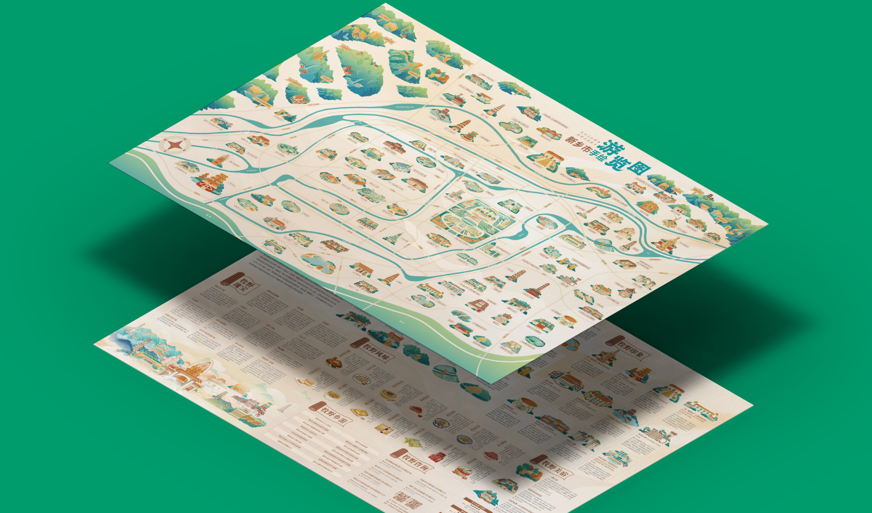 新鄉(xiāng)市手繪游覽圖